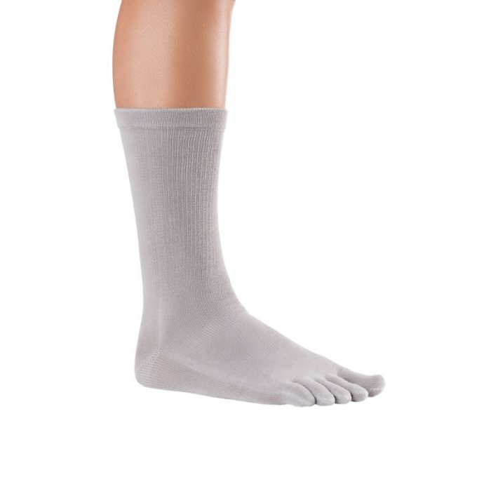 Knitido Zehensocken Dr. Foot wadenlange Zehenstrümpfe (silber)