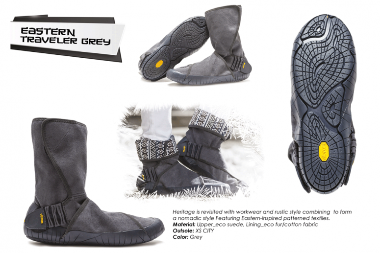 Furoshiki Boots Winter Eastern Traveler grau