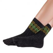 Zehensocken Winter - Knitido - aus Merino und Kaschmir - anthrazit