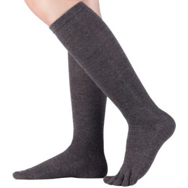 Zehensocken aus Merino und Baumwolle - langes Modell