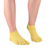 5116013 Knitido Essentials sneaker cotton yellow Zehensocken