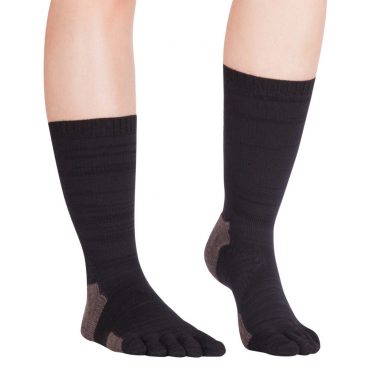 Knitido Endura TS schwarz-braun Zehensocken 3333201