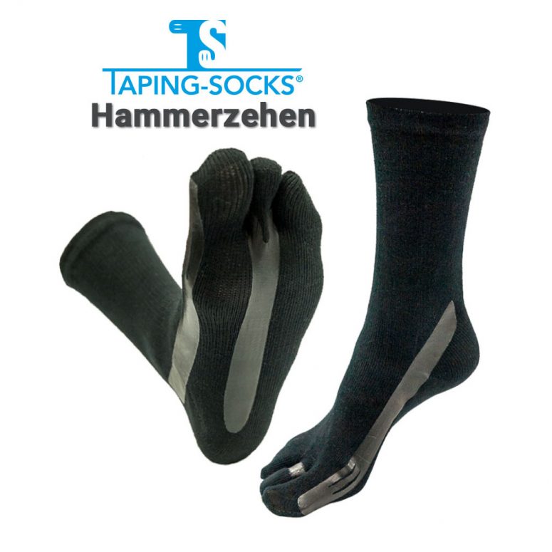 Taping Socks Hammerzehe schwarz