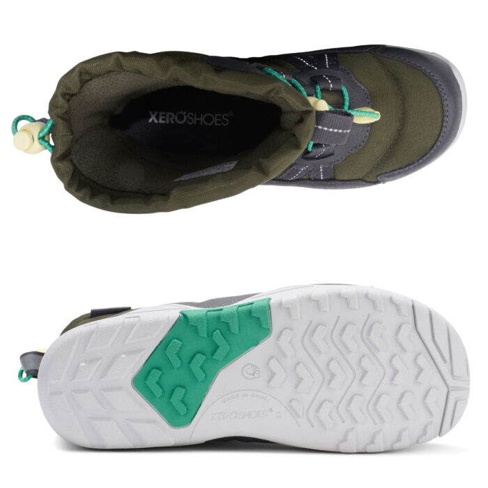 AEPY-AMGN Xeroshoes Kids Alpine Pull On Army Green