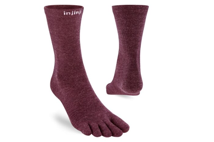 060670GAR - Injinji - Liner - Crew - Nüwool - Garnet - Zehensocken