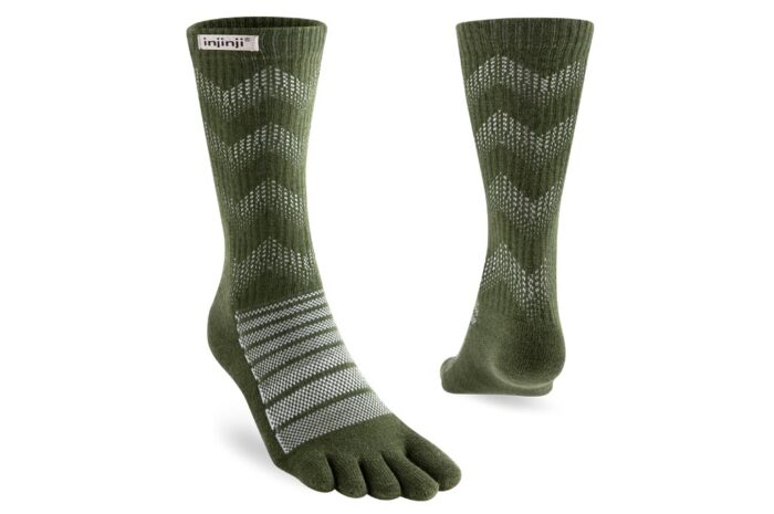 223670FOR - Injinji - Outdoor - Crew - MW - Merino - Forest - Zehensocken